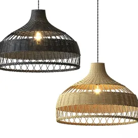 Rattan lighting